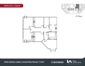 3900 Essex Ln, Houston, TX à louer Plan d’étage– Image 1 sur 2