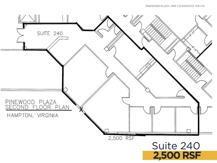 1919 Commerce Dr, Hampton, VA à louer Plan d’étage– Image 1 sur 1