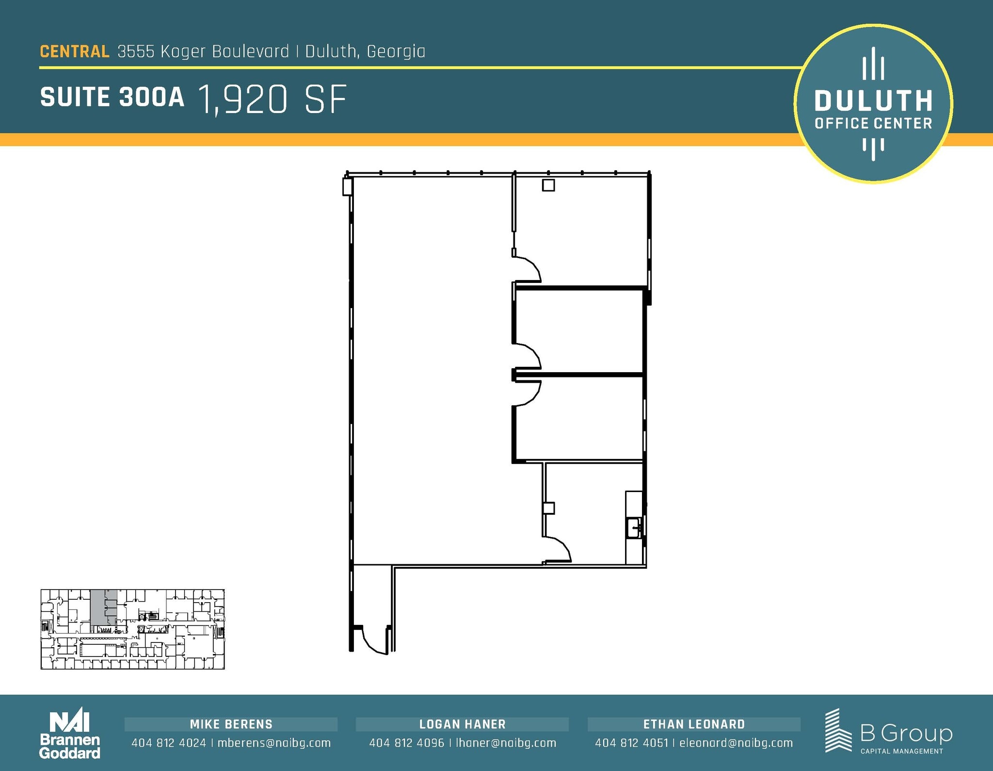 3505 Koger Blvd, Duluth, GA à louer Plan d’étage– Image 1 sur 1