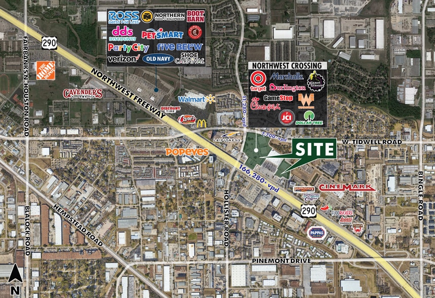 13236-13280 Northwest Fwy, Houston, TX à louer - Aérien – Image 2 sur 4
