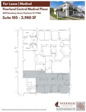 8619 Broadway St, Pearland, TX à louer Plan d’étage– Image 2 sur 2