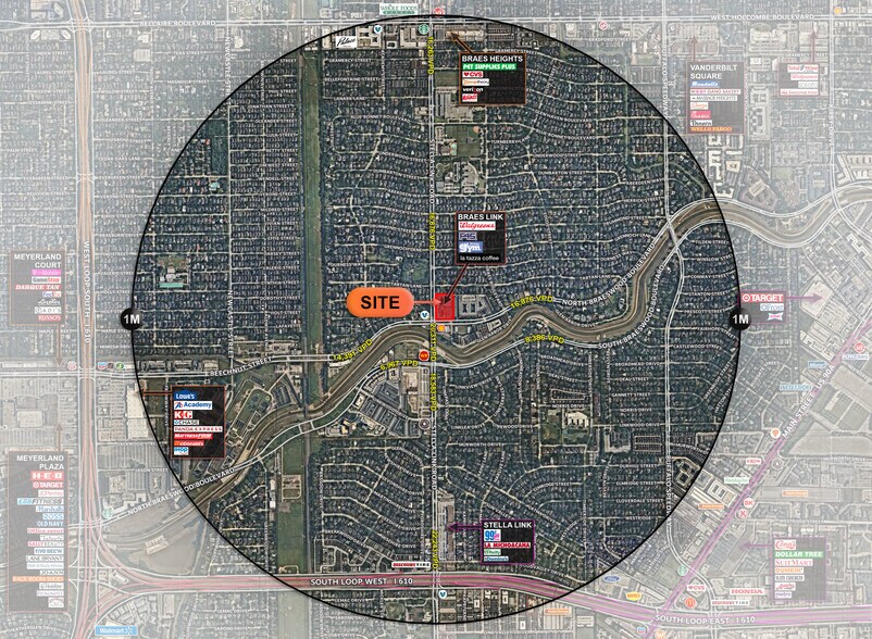 8415-8431 Stella Link Rd, Houston, TX à louer - Aérien – Image 2 sur 5