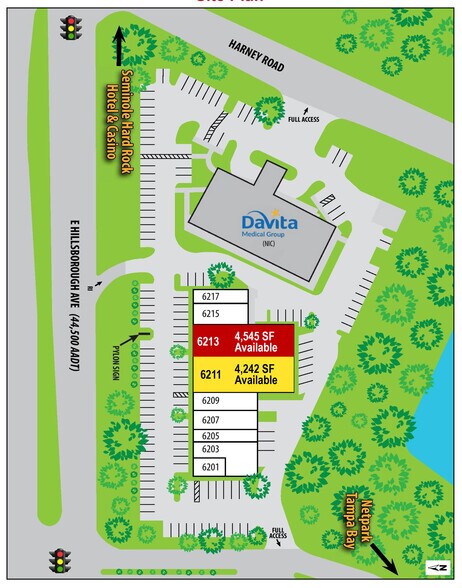6201-6217 E Hillsborough Ave, Tampa, FL à louer - Plan de site – Image 3 sur 4