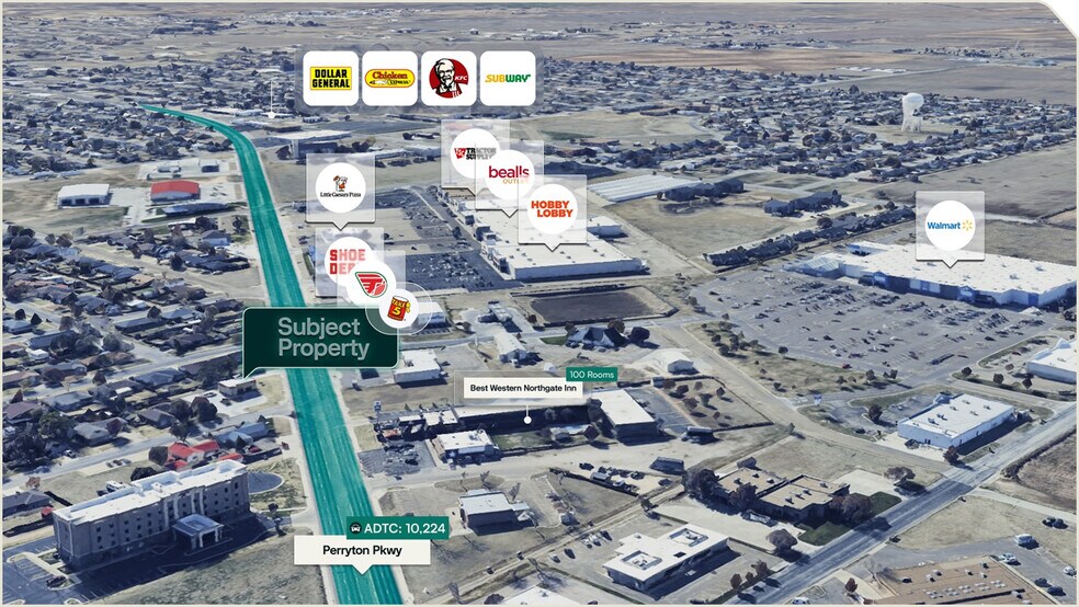 100 E 28th Ave, Pampa, TX à vendre - Aérien – Image 2 sur 3