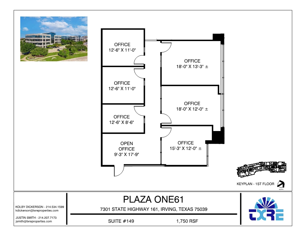 7301 N State Highway 161, Irving, TX à louer Plan d’étage– Image 1 sur 1