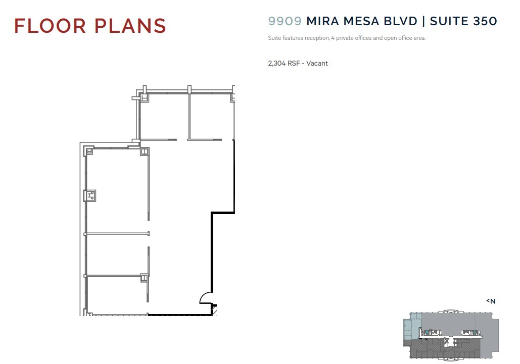 9909 Mira Mesa Blvd, San Diego, CA à louer Plan d’étage– Image 1 sur 1