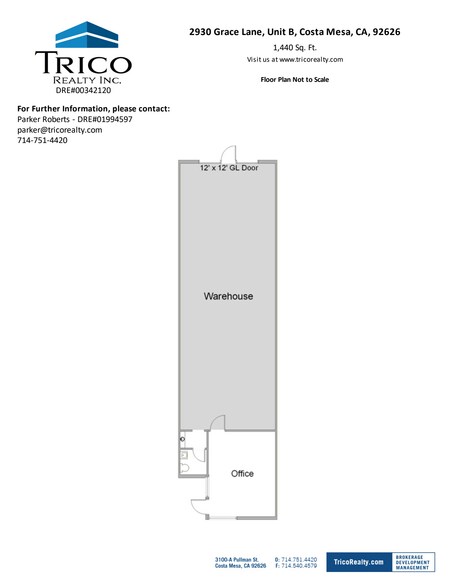 2930-2941 Grace Ln, Costa Mesa, CA à louer - Plan d’étage – Image 2 sur 3