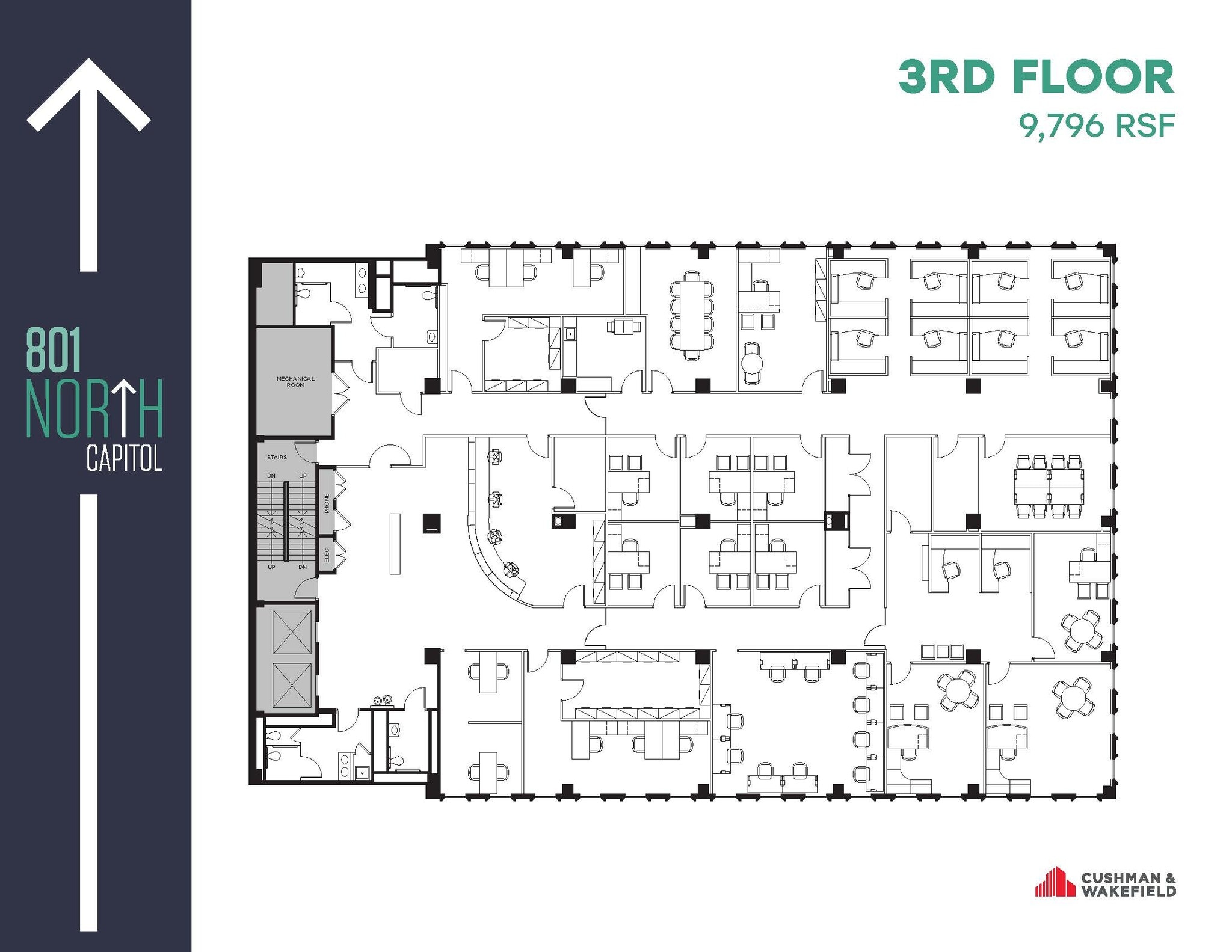 801 N Capitol St NE, Washington, DC à louer Plan d’étage– Image 1 sur 1