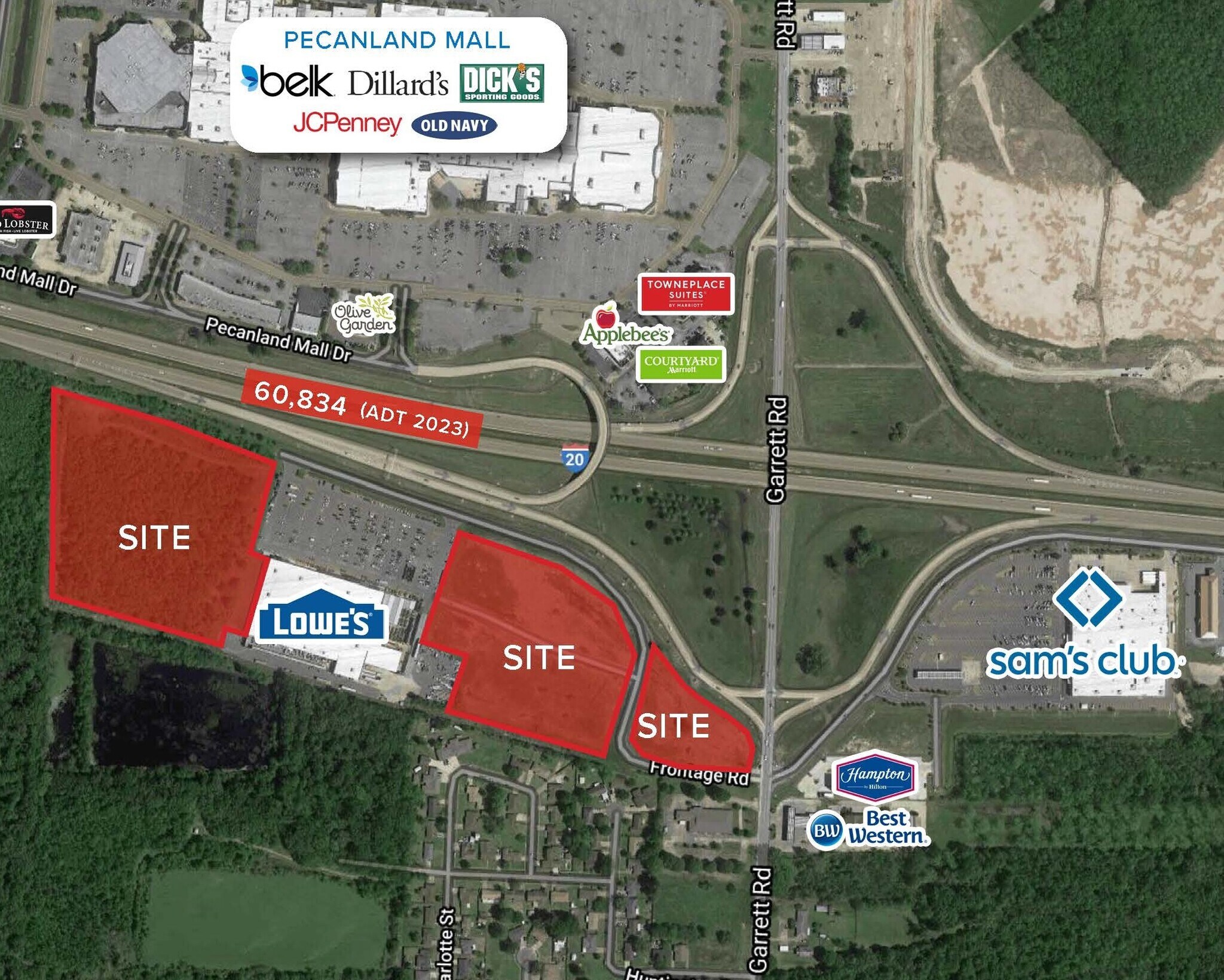 4750 Frontage Rd, Monroe, LA à louer Aérien– Image 1 sur 3