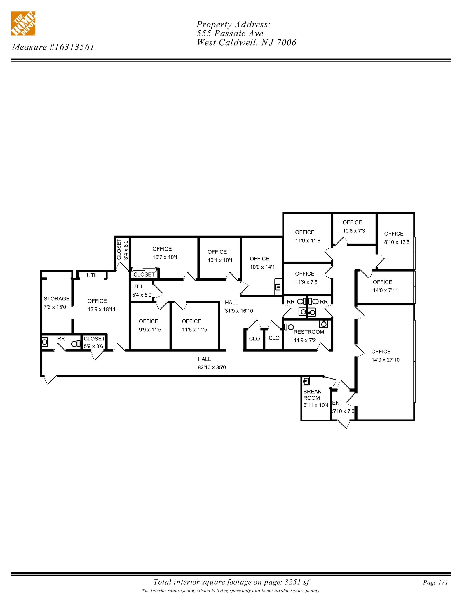 555 Passaic Ave, West Caldwell, NJ à louer Plan d’étage– Image 1 sur 1