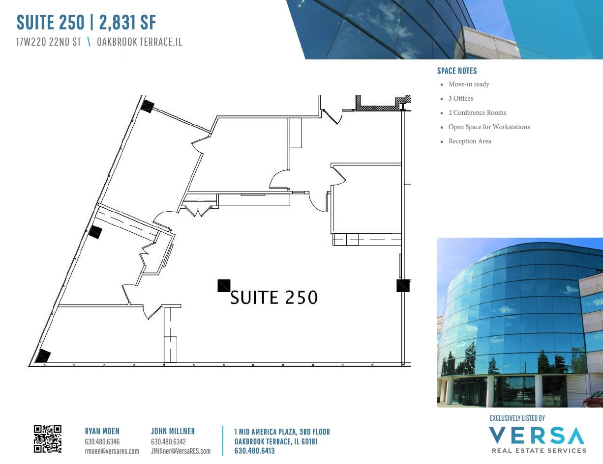 17W220 22nd St, Oakbrook Terrace, IL à louer Plan d’étage– Image 1 sur 1