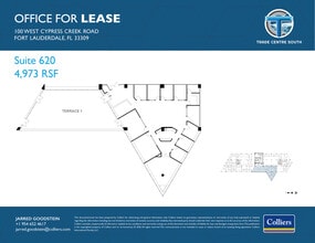 100 W Cypress Creek Rd, Fort Lauderdale, FL à louer Plan d’étage– Image 1 sur 2