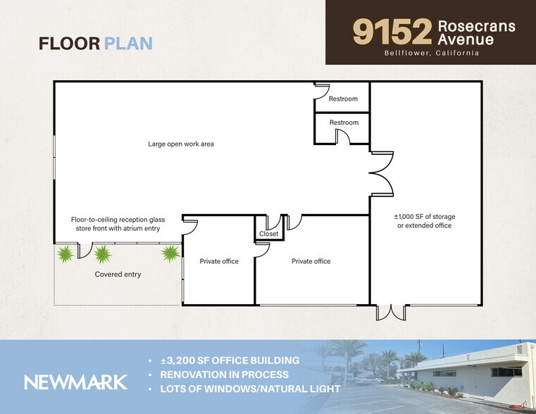 9152 Rosecrans Ave, Bellflower, CA à louer - Plan d’étage – Image 2 sur 9
