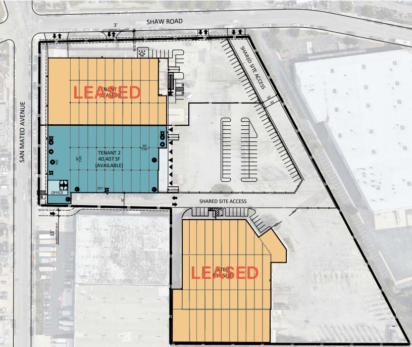 200-212 Shaw Rd, South San Francisco, CA à louer Plan de site– Image 1 sur 1