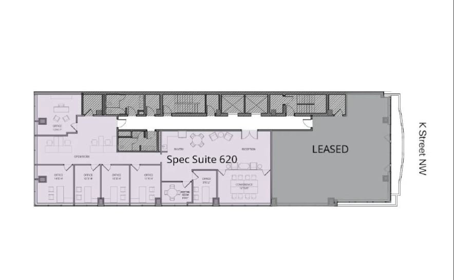 1420 K St NW, Washington, DC à louer Plan d’étage– Image 1 sur 1