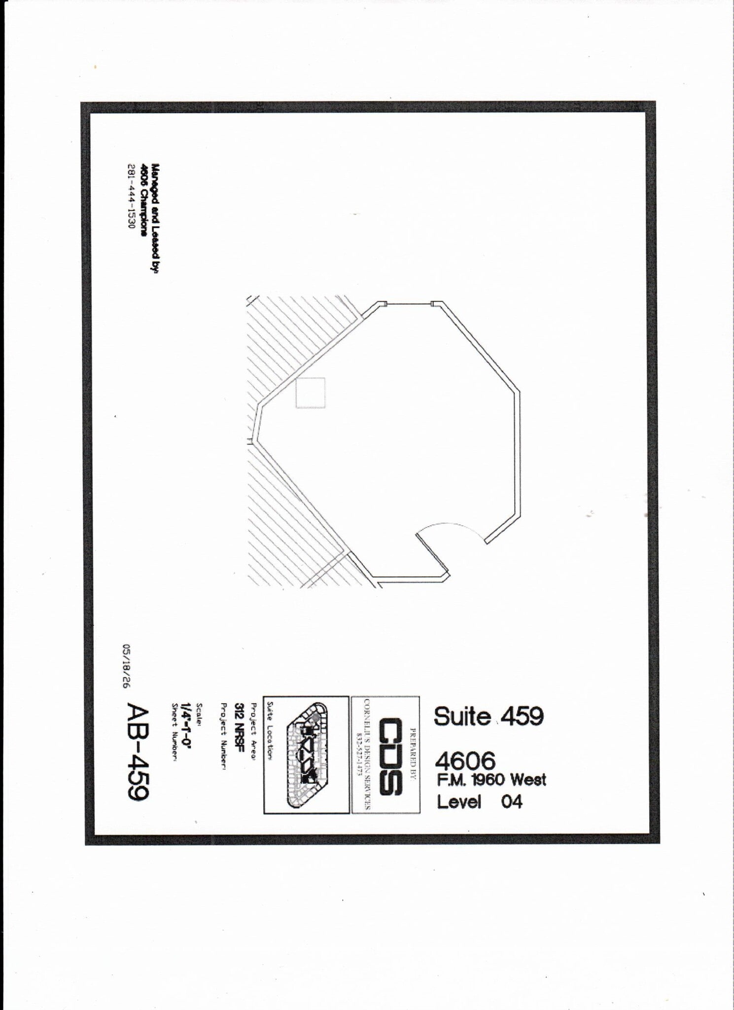 4606 FM 1960 W, Houston, TX à louer Plan d’étage– Image 1 sur 2