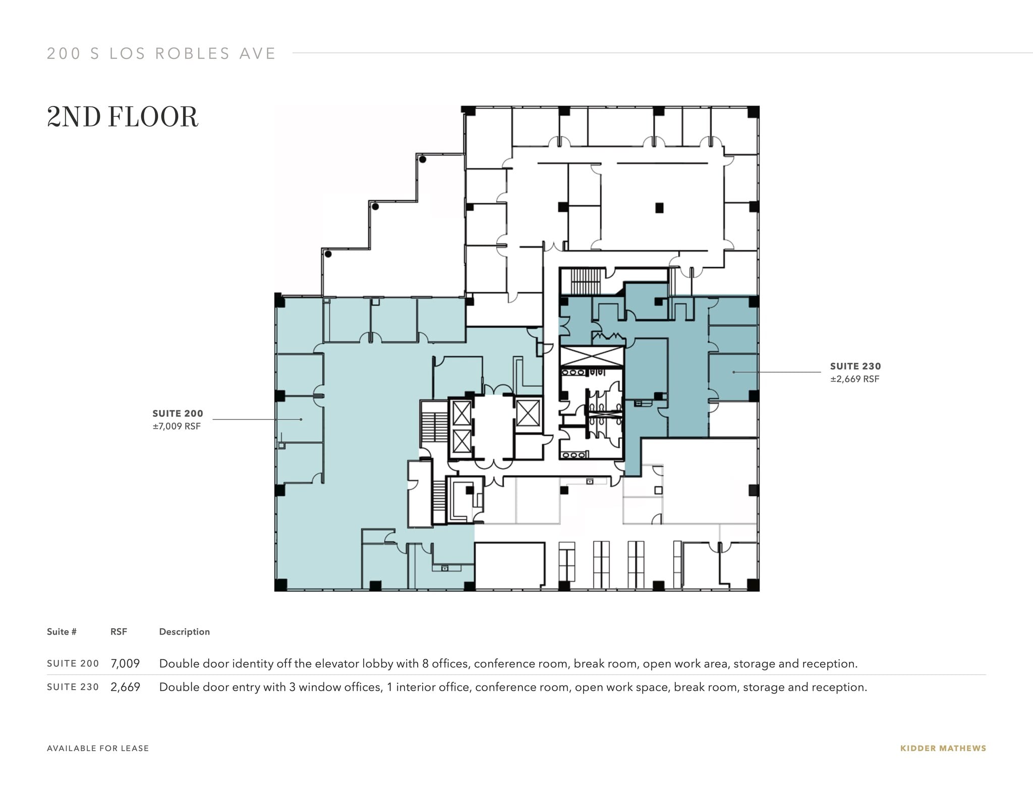 200 S Los Robles Ave, Pasadena, CA à louer Plan d’étage– Image 1 sur 1