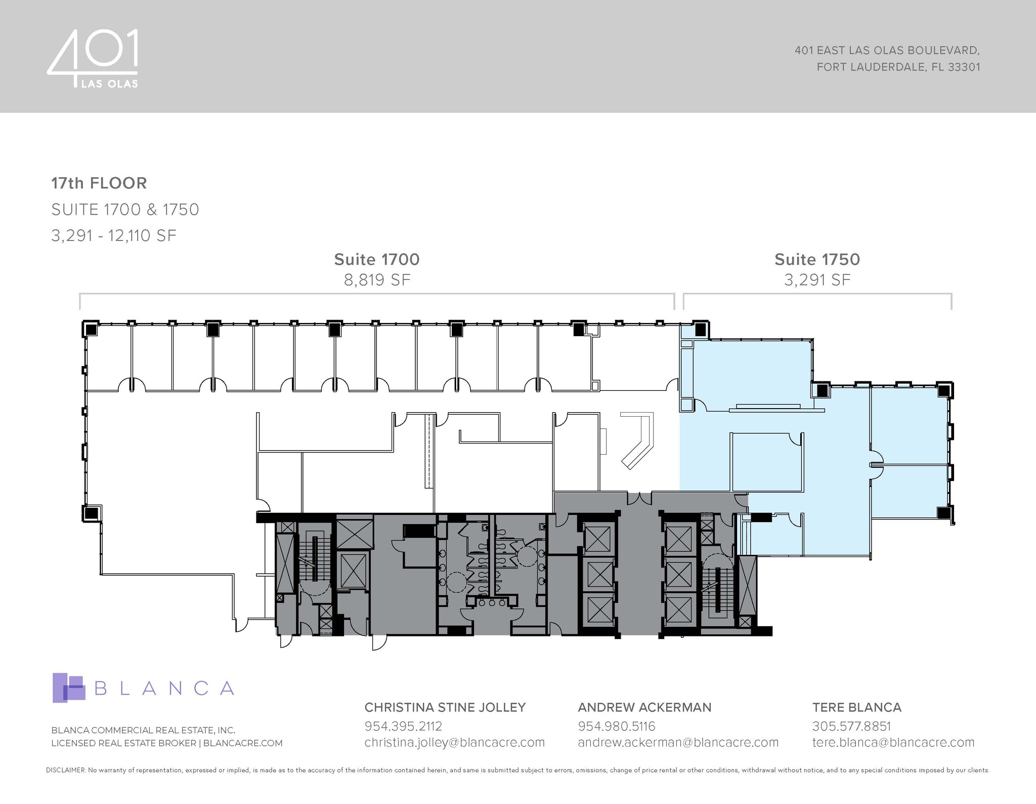 401 E Las Olas Blvd, Fort Lauderdale, FL à louer Plan d’étage– Image 1 sur 1