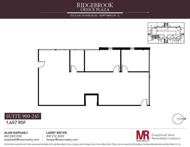 900 Skokie Blvd, Northbrook, IL à louer Plan d’étage– Image 1 sur 1