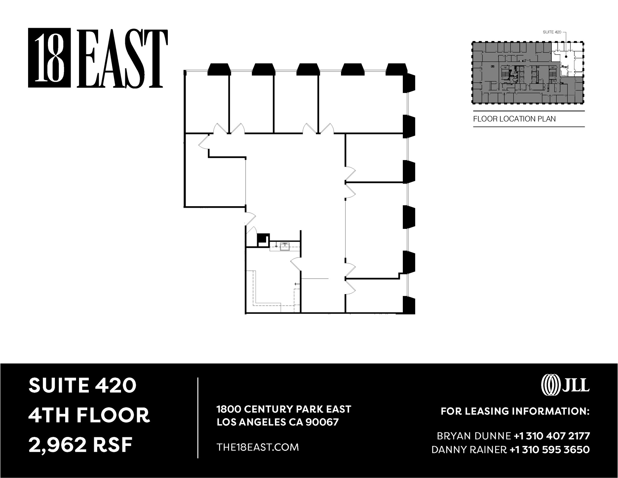 1800 Century Park E, Los Angeles, CA à louer Plan d’étage– Image 1 sur 4