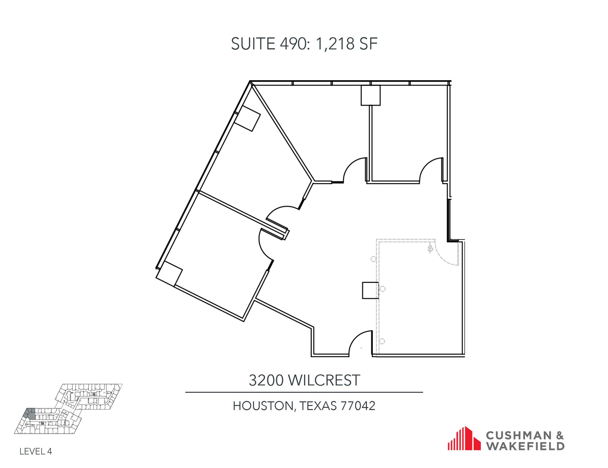 3200 Wilcrest Dr, Houston, TX à louer Plan d’étage– Image 1 sur 1
