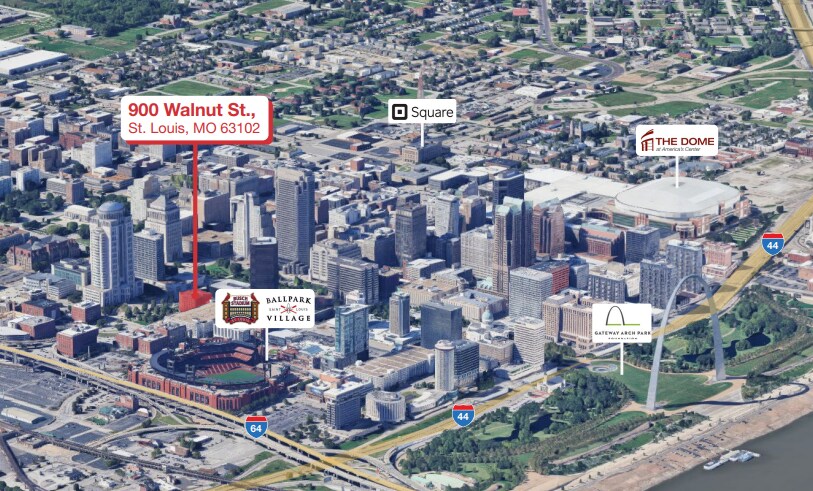 900 Walnut St, Saint Louis, MO à louer - Aérien – Image 3 sur 3