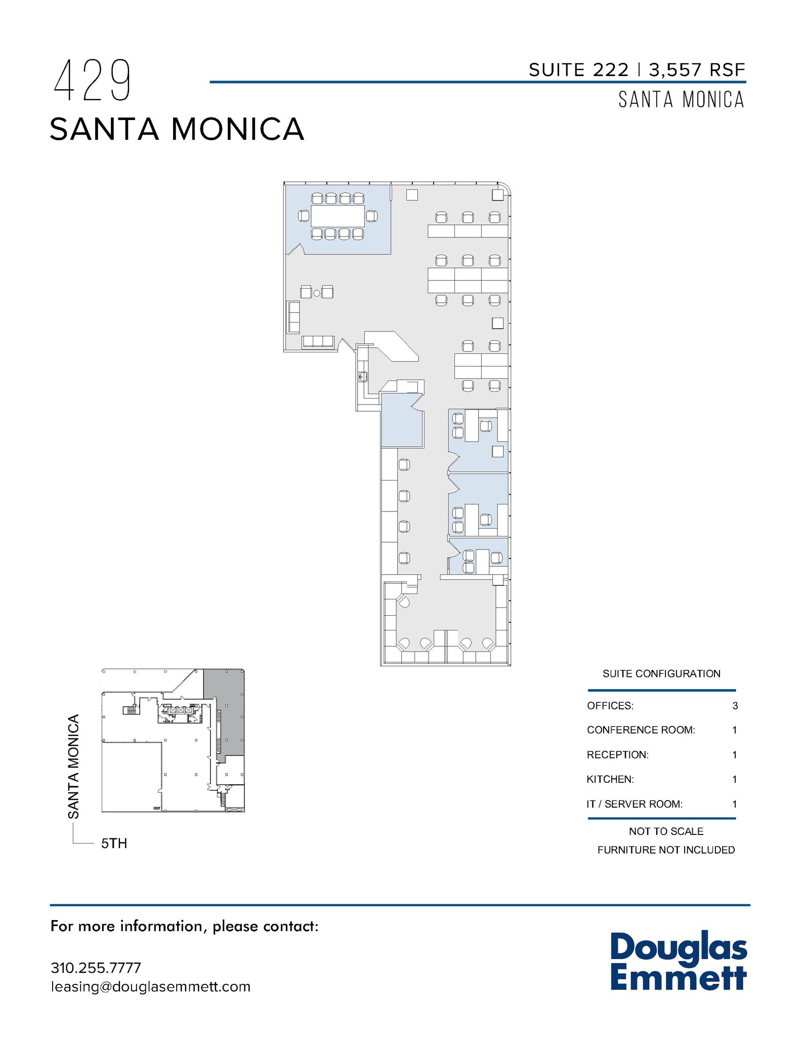 429 Santa Monica Blvd, Santa Monica, CA à louer Plan d’étage– Image 1 sur 1