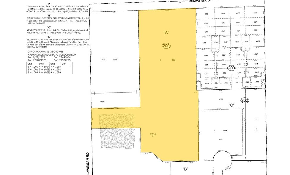601-609 Dempster St, Mount Prospect, IL à louer - Plan cadastral – Image 2 sur 20