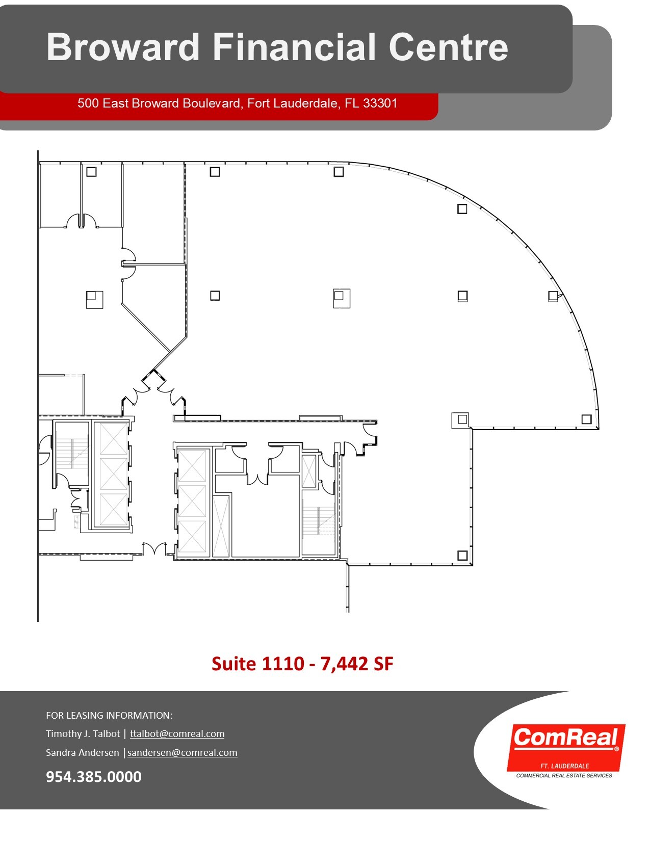 500 E Broward Blvd, Fort Lauderdale, FL à louer Plan d’étage– Image 1 sur 2
