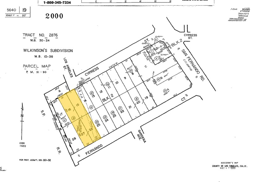 444 W Cypress St, Glendale, CA à vendre - Plan cadastral – Image 2 sur 2