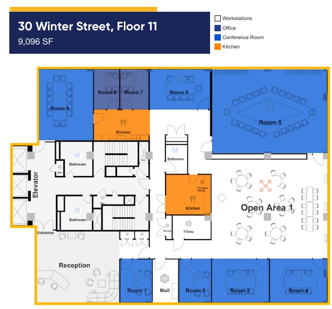 30 Winter St, Boston, MA à louer Plan d’étage– Image 1 sur 1