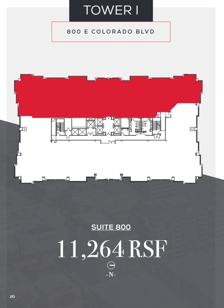 800 E Colorado Blvd, Pasadena, CA à louer Plan d’étage– Image 1 sur 1