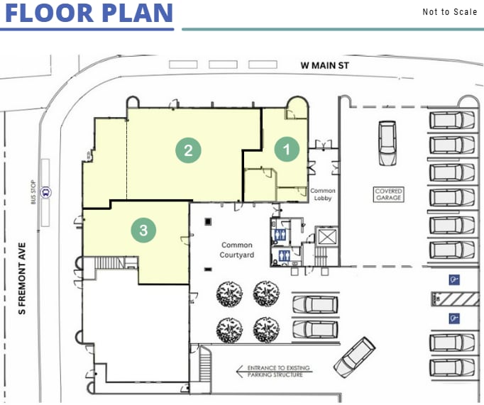 2550 W Main St, Alhambra, CA à louer Plan d’étage– Image 1 sur 11