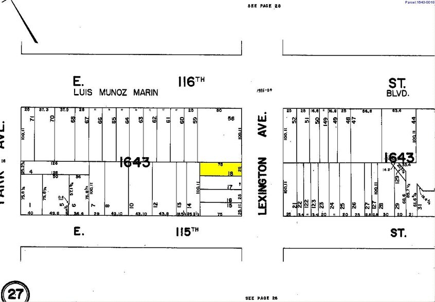 1864 Lexington Ave, New York, NY à louer - Plan cadastral – Image 2 sur 2