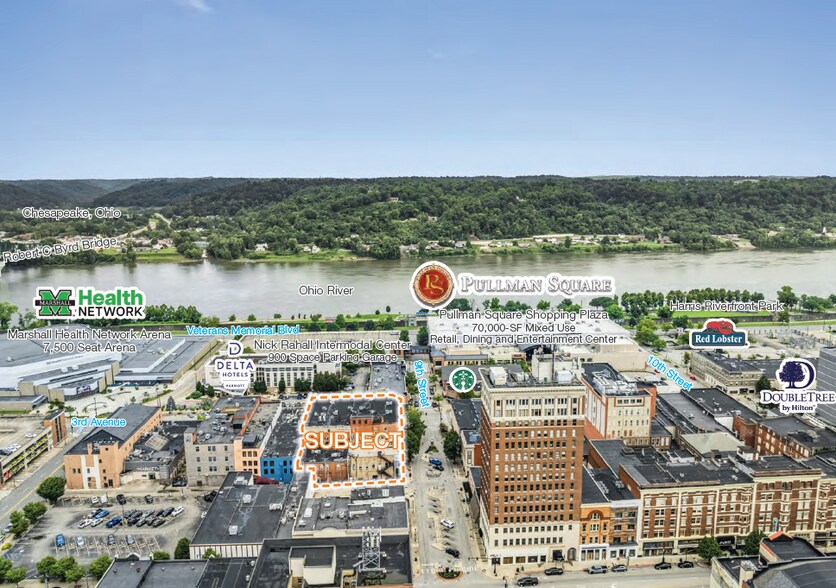 301 Ninth St, Huntington, WV à vendre - Aérien – Image 3 sur 7