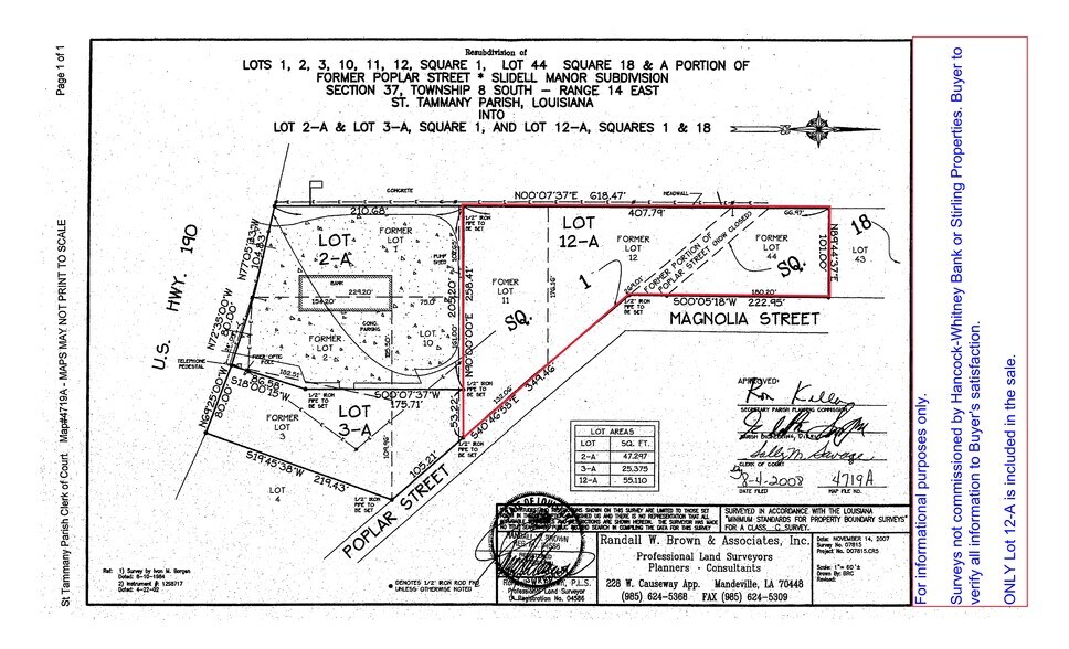 1.28 Acres on Poplar St, Slidell, LA à vendre - Plan de site – Image 3 sur 3