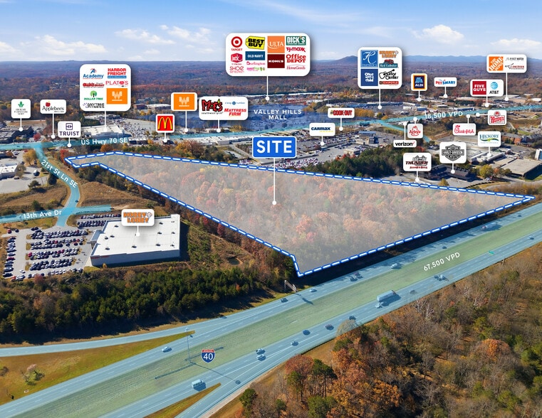 2151 21st St Ln SE, Hickory, NC à vendre - Aérien – Image 3 sur 4