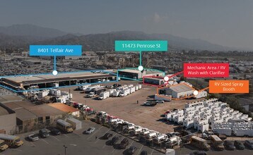 11473 Penrose St, Sun Valley, CA - Vue aérienne  vue de carte