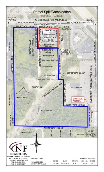20475 W Ten Mile Rd, Southfield, MI à vendre - Plan de site – Image 2 sur 2
