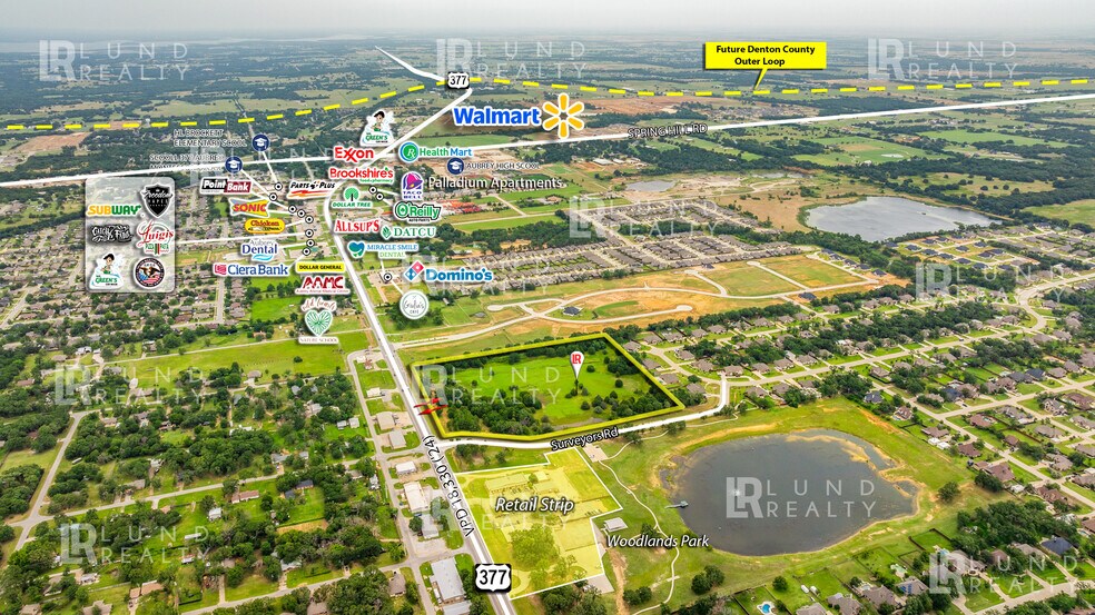 12.83 Ac US-377 and Surveyors rd, Krugerville, TX à vendre - Photo de l’immeuble – Image 2 sur 9