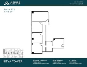 2211 Norfolk St, Houston, TX à louer Plan d’étage– Image 1 sur 1