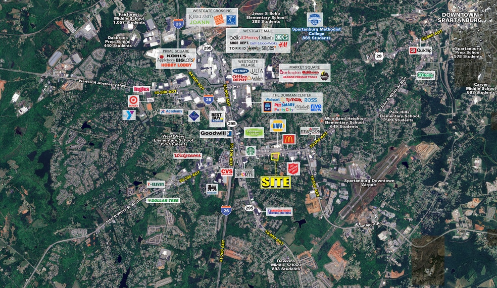John B. White Sr. Blvd, Spartanburg, SC à louer - Aérien – Image 1 sur 4