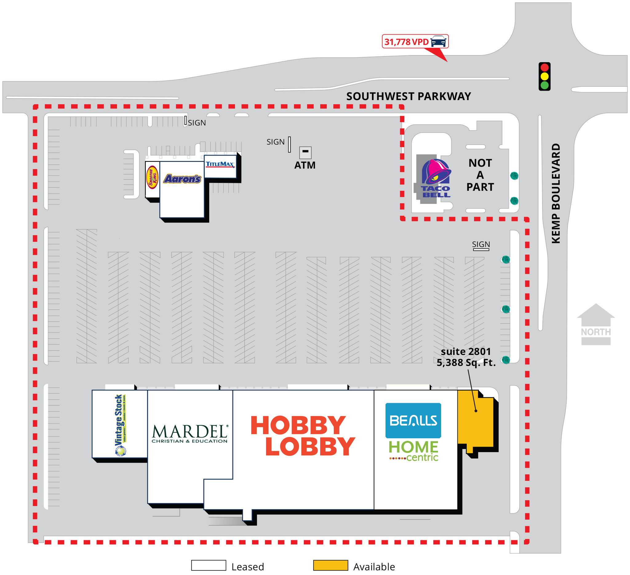 2811 Southwest Pky, Wichita Falls, TX à louer Plan de site– Image 1 sur 2