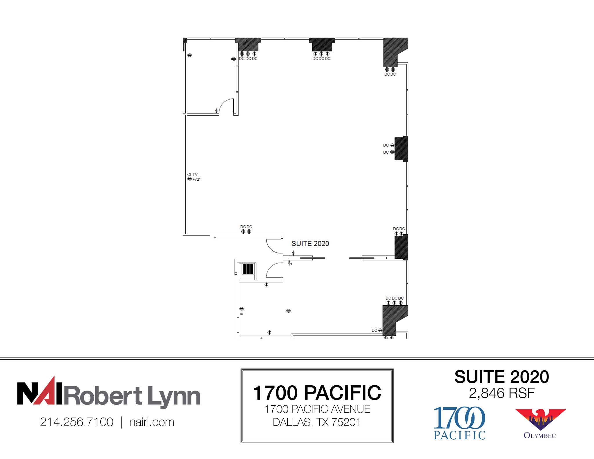 1700 Pacific Ave, Dallas, TX à louer Plan d’étage– Image 1 sur 2
