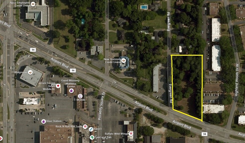 6300 Airport Blvd, Mobile, AL à vendre - Aérien – Image 1 sur 2