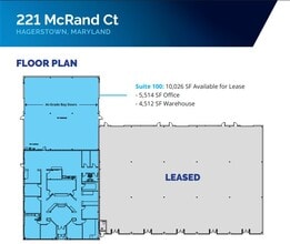 221 McRand Ct, Hagerstown, MD à louer Plan d’étage– Image 1 sur 1