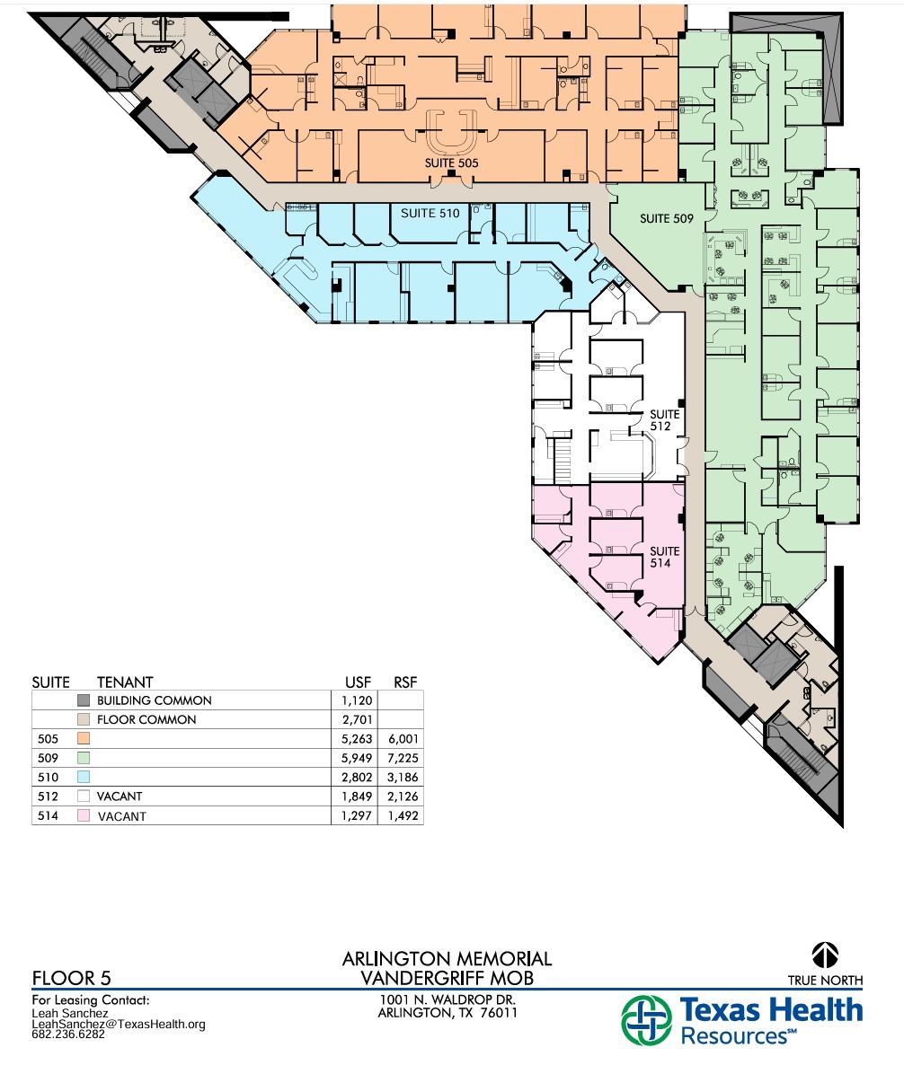 1001 N Waldrop Dr, Arlington, TX à louer Plan d’étage– Image 1 sur 1