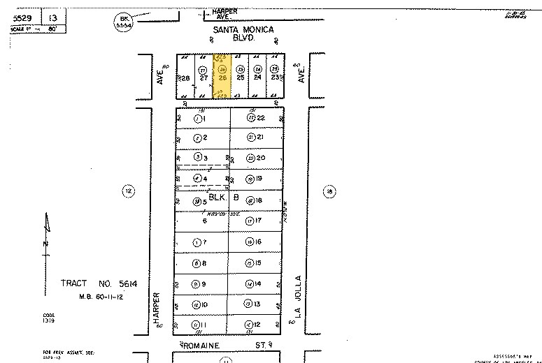 8246-8248 Santa Monica Blvd, Los Angeles, CA à louer - Plan cadastral – Image 2 sur 13