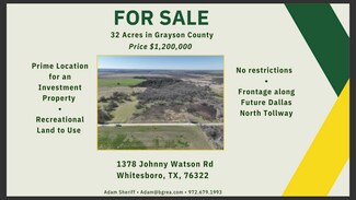 Plus de détails pour 1378 Johnny Watson rd, Howe, TX - Terrain à vendre