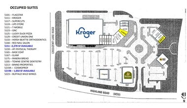 5111-5167 Highland Rd, Waterford, MI à louer Plan d’étage– Image 1 sur 1